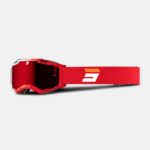 MASCHERA OCCHIALI MOTO SHOT IRIS 2.0 FUSION RED GLOSSY ENDURO CROSS MX ROSSO
