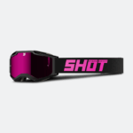 MASCHERA OCCHIALI MOTO SHOT IRIS 2.0 SOLID PINK ENDURO CROSS MX NERO ROSA