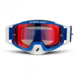 MASCHERA MOTO UFO WISE PRO BLU BIANCO CROSS MX ENDURO BLUE WHITE OCCHIALI - immagine 2