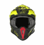 CASCO MOTO JUST1 J18 MIP VERTIGO RED GREY YELLOW FLUO ENDURO OFF ROAD MOTARD - immagine 3