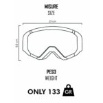 MASCHERA MASCHERINA ETHEN BASIC PRIMIS TOTAL BLACK/CLEAR MX05193 OFFROAD MX - immagine 2