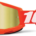 MASCHERA 100% STRATA 2 JUNIOR ORANGE MX CROSS ENDURO OCCHIALI MOTO SPECCHIO