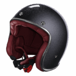 CASCO JET MOTO STORMER QUARTZ GLITTER BLACK CAFE RACER CUSTOM VINTAGE RETRO