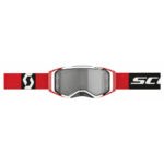 MASCHERA MASCHERINA SCOTT PROSPECT BLACK/RED/SILVER CHROME MX GOGGLE - immagine 2