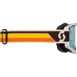 MASCHERA MASCHERINA CROSS SCOTT MX GOGGLE FURY DEEP BROWN/ BEIGE/ YELLOW CHROME - immagine 2