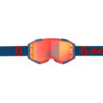 MASCHERA MASCHERINA MX CROSS SCOTT MX GOGGLE FURY DARK BLUE/ NEON RED/ ORANGE - immagine 2