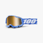 MASCHERA 100% ACCURI 2 SURSI MX CROSS OCCHIALI ENDURO ORO SPECCHIO