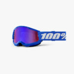 MASCHERA 100% STRATA 2 JUNIOR BLUE MX CROSS ENDURO OCCHIALI MOTO SPECCHIO BLU