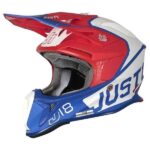 CASCO MOTO JUST1 J18 MIPS VERTIGO BLUE WHITE MOTOCROSS ENDURO OFF ROAD MOTARD