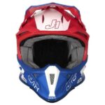 CASCO MOTO JUST1 J18 MIPS VERTIGO BLUE WHITE MOTOCROSS ENDURO OFF ROAD MOTARD - immagine 3