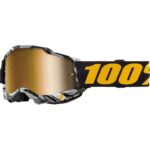 MASCHERA 100% ACCURI 2 AMBUSH MX CROSS OCCHIALI ENDURO ORO SPECCHIO