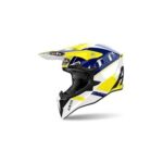 Casque Airoh Wraap Feel Jaune/Bleu Brillant Enduro Off Road Moto Cross YLW/BLUE