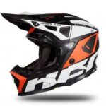 Helm UFO Plast HE171 ECHUS Schwarz/ Orange/ Weiß Matt