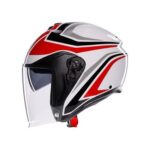 Casque Jet Moto AGV IRIDES TOLOSA Blanc/Noir/Gris/Rouge - immagine 4