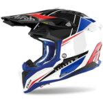 Helm Cross Motorrad Airoh Aviator 3 Push Blue/Red Gloss AV3P18 AV3P55