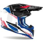 Helm Cross Motorrad Airoh Aviator 3 Push Blue/Red Gloss AV3P18 AV3P55 - immagine 2