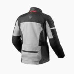 Motorradjacke Rev'It Outback 4 H2O Silber Schwarz REVIT Wasserdicht Touring - immagine 2