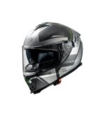 Casque Moto Intégral Premier Typhoon Ba Mily Bm Noir Gris Vert