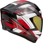 Casque Intégral Scorpion EXO-391 EVO Captor Noir Rouge Sport Touring Brillant - immagine 2