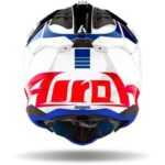 Casco Cross Moto Airoh Aviator 3 Push Azul/Rojo Brillante AV3P18 AV3P55 - immagine 3