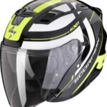 Casco Jet Moto Scorpion Exo 230 Pul Negro Amarillo Neón Urban City Scooter