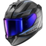 Casque Intégral Moto Shark D-Skwal 3 Sizler Matt KAB Noir Anthracite Bleu Mat