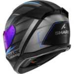 Casque Intégral Moto Shark D-Skwal 3 Sizler Matt KAB Noir Anthracite Bleu Mat - immagine 2