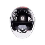 Motorradhelm Jet AGV ETERES History Matt Black White Rot Weiß Schwarz - immagine 2