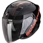 Casque Jet Moto Scorpion Exo 230 QR Noir Rouge Urban City Scooter