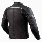 Veste Moto REV'IT REVIT MILE Cuir Noir Rouge - immagine 2