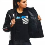 Chaqueta Moto Mujer DAINESE VELOCE D-DRY IMPERMEABLE NEGRO BLANCO ROJO - immagine 7