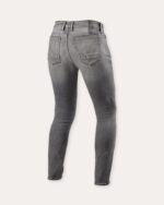 Jeans Moto Revit Pistons 3 Rev'it Skinny Gris Medio Usado Protecciones Urbanas - immagine 2