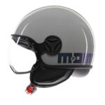 Casque Moto Jet Momo Design Fgtr Classic Flip E2206 Gris Blue / Fuchsia - immagine 2