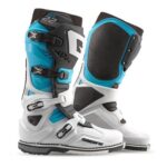 Botas Gaerne Sg 22 Rótula Moto Enduro Cross White Black Lightblue SG22