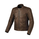 Veste Moto Homme Macna Cuir Aéré Marron Brown Estivale Ventilée - immagine 5