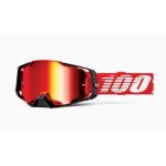 MASCHERA 100% ARMEGA RED LENTE A SPECCHIO ROSSA MOTO MX CROSS ENDURO OFFROAD
