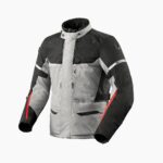 Chaqueta Moto REV'IT OUTBACK 4 H2O Plata Negro REVIT Impermeable Touring - immagine 5