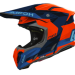 CASCO INTEGRALE AIROH TWIST 3 FANCY ORANGE BLUE GLOSS ENDURO CROSS ARANCIONE BLU