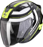 Casco Jet Moto Scorpion Exo 230 Pul Negro Amarillo Neón Urban City Scooter - immagine 4