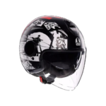 Casque Moto Jet Agv Eteres History Matt Noir Blanc Rouge - immagine 11