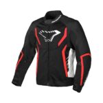 Chaqueta Moto Macna Hombre Black White Red Verano Perforado Respirable Grisco - immagine 4