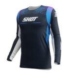 Komplette Kinder Cross Enduro Anzug Shirt Hose Shot Contact Kid Apex Blau