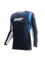 Komplette Kinder Cross Enduro Anzug Shirt Hose Shot Contact Kid Apex Blau