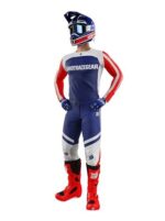 Komplette Cross Enduro Tuta Shirt Hose Shot Contact Mythic Blau Rot