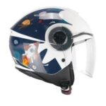 Casque Jet Enfant Cgm 261S Mini Space Bleu Blanc Brillant Ece-R 22.06