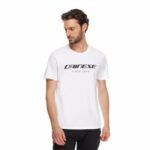 T-Shirt Dainese Essence Wordmark Weiß White Rundhals Sommer Ärmellos Kurz - immagine 2