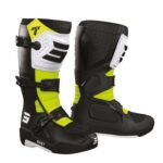 STIEFEL MOTO CROSS ENDURO BOOTS SHOT RACE 4 Schwarz Weiß Gelb Fluo