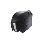 Casco Modular Moto Scorpion Exo Tech Evo Mate Negro Mate Touring Plegable - immagine 2