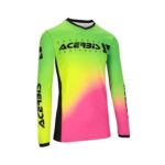 Camisa Motocross Enduro Offroad Acerbis MX J-Track Stabi Fucsia-Amarillo Fluo