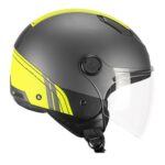 Casco Jet Ska-P 1LHG Luke Sport Gris Antracita Amarillo Fluo Satinado ECE 22.06 - immagine 4